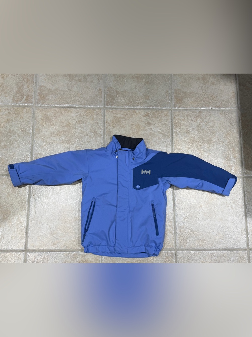 Helly Hansen Kids Blue Colorblock Waterproof Ski Snow Jacket Size 98/3T